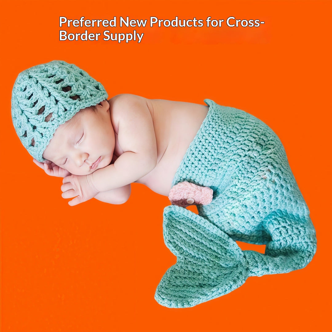 Cute Baby Mermaid Costume Photography Prop Set