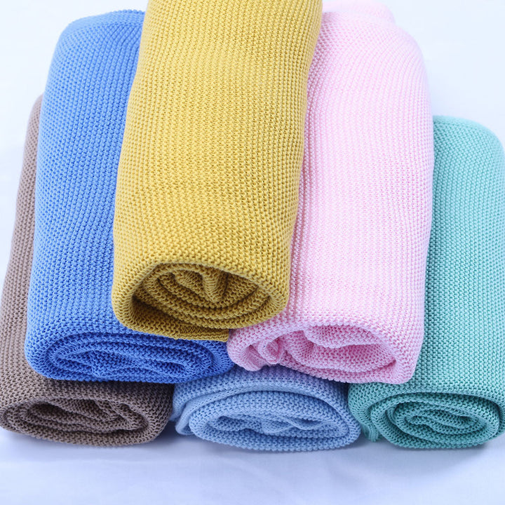 Personalized Knitted Baby Stroller Blanket with Name