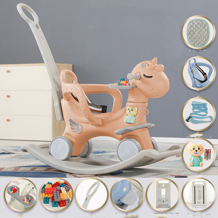 Baby Rocking Ride-On Cart Toy