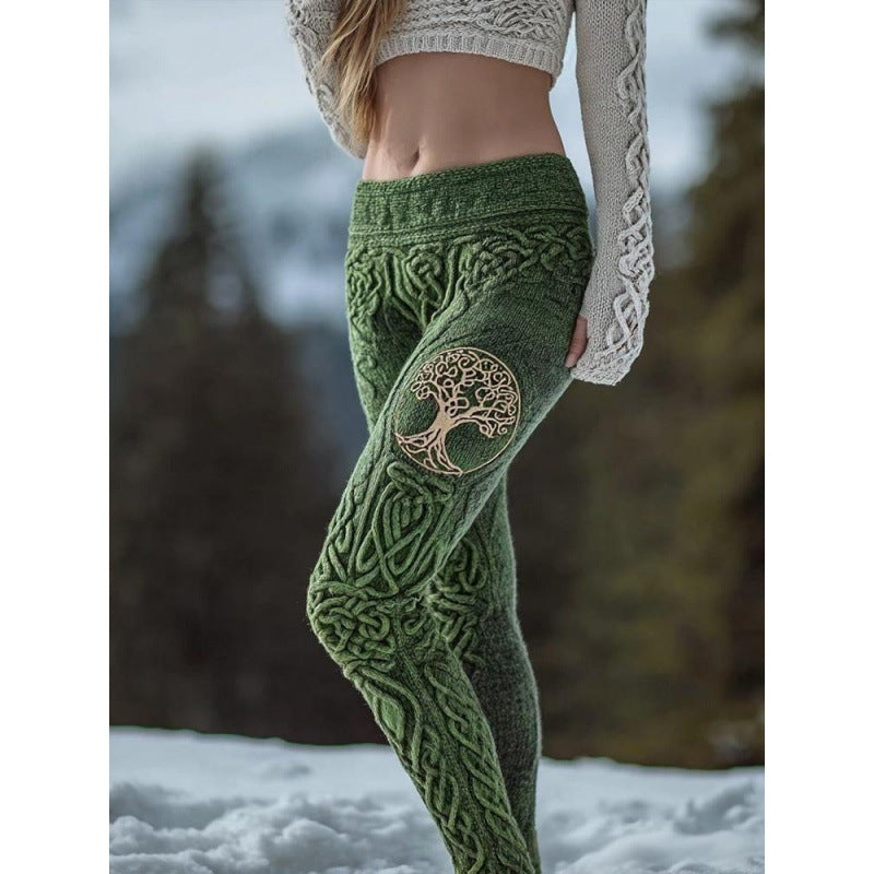 Women's 3D Print Yoga Leggings | Full-Length Activewear