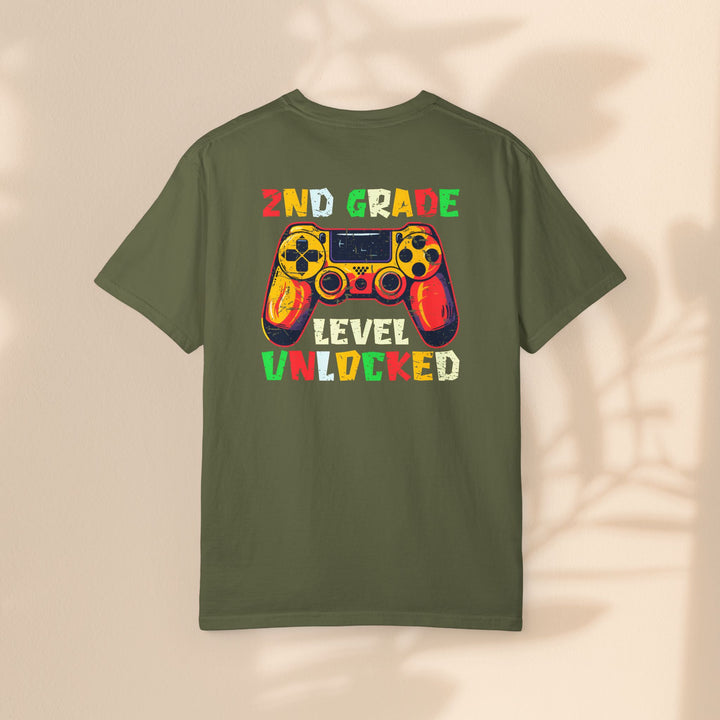 Fun Gamer T-Shirt, 2nd Grade Level Unlocked Shirt, Kids Gaming Apparel, Back to School Gift, Video Game Fan Tee