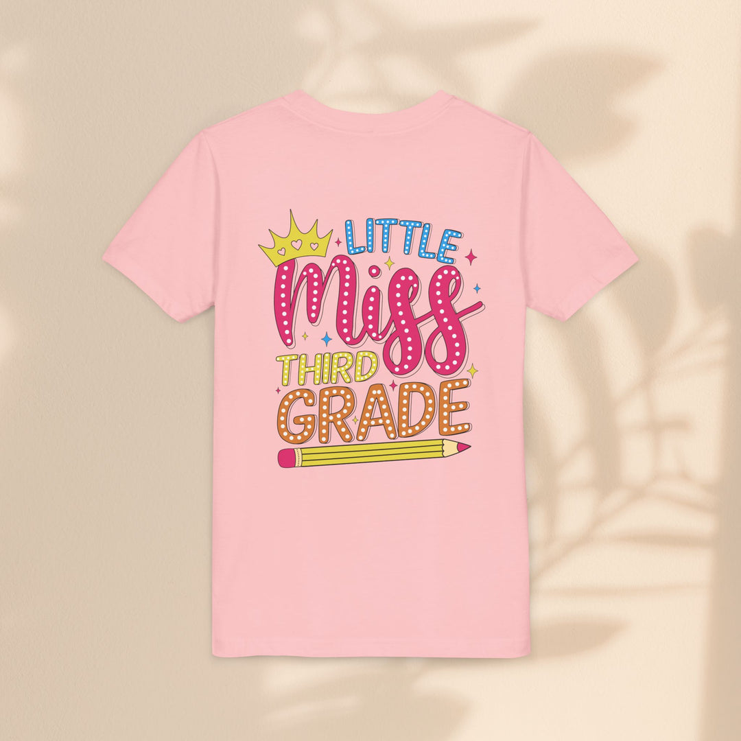 Cute Little Miss Third Grade Youth Tee, Kids Birthday Gift, School Spirit Shirt, Back to School Outfit, Fun Classroom Top