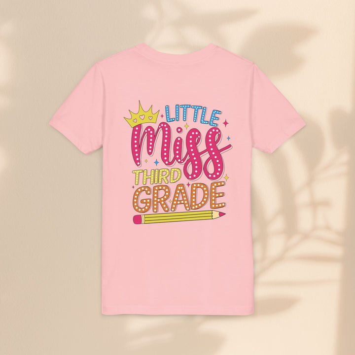 Cute Little Miss Third Grade Youth Tee, Kids Birthday Gift, School Spirit Shirt, Back to School Outfit, Fun Classroom Top