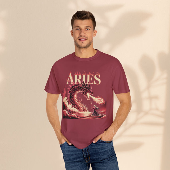 Aries Graphic T-Shirt: Unisex Astrology Tee, Zodiac Shirt for Birthdays & Everyday Wear, Perfect Gift for Aries Friends
