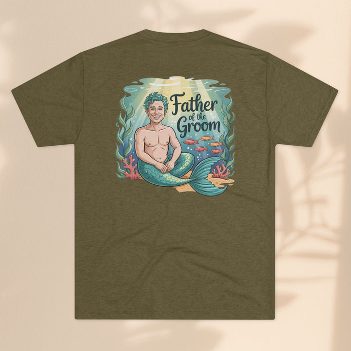 Father of the Groom Merman T-Shirt, Unique Wedding Gift, Fun Groomsmen Tee, Beach Theme Attire, Nautical Humor Shirt