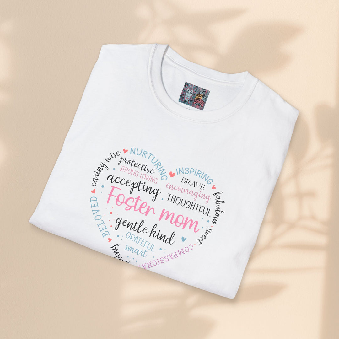 Foster Mom Heart T-Shirt - Unisex Softstyle Tee for Every Occasion