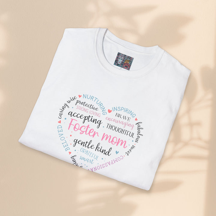 Foster Mom Heart T-Shirt - Unisex Softstyle Tee for Every Occasion