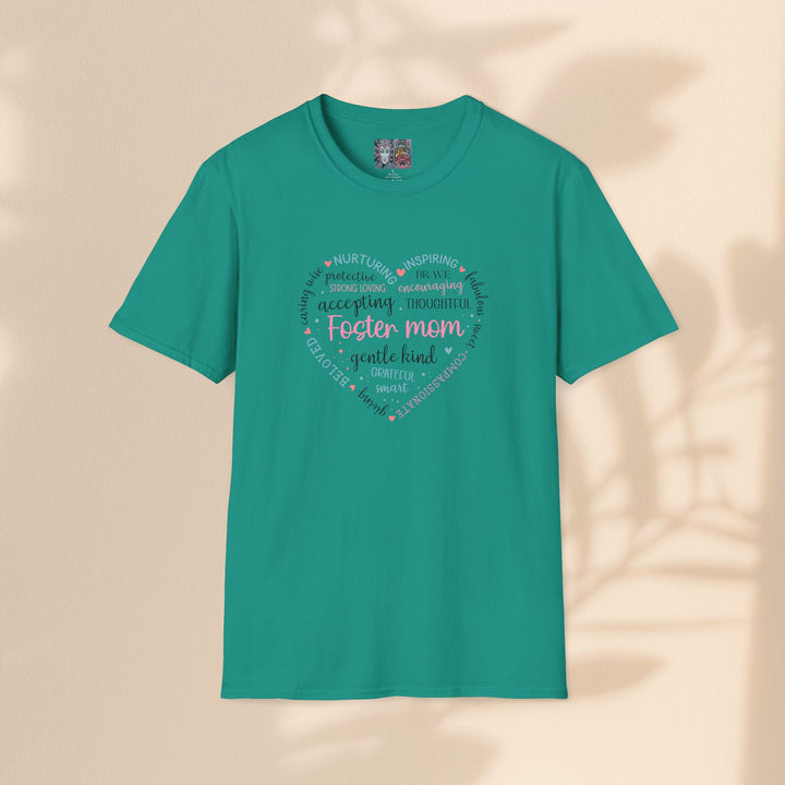 Foster Mom Heart T-Shirt - Unisex Softstyle Tee for Every Occasion