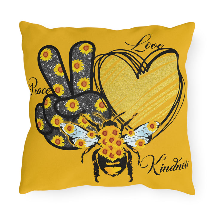 Outdoor Pillows - Peace, Love, Kindness