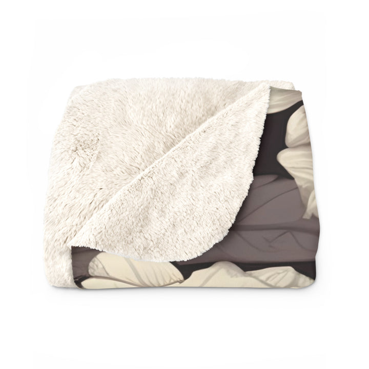 Floral Fragrance Sherpa Fleece Blanket – Cozy Flower Throw for Home & Gifts