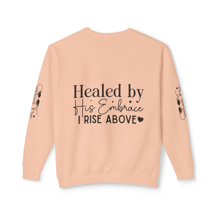 Unisex Lightweight Crewneck Sweatshirt - Healed By His Embrace