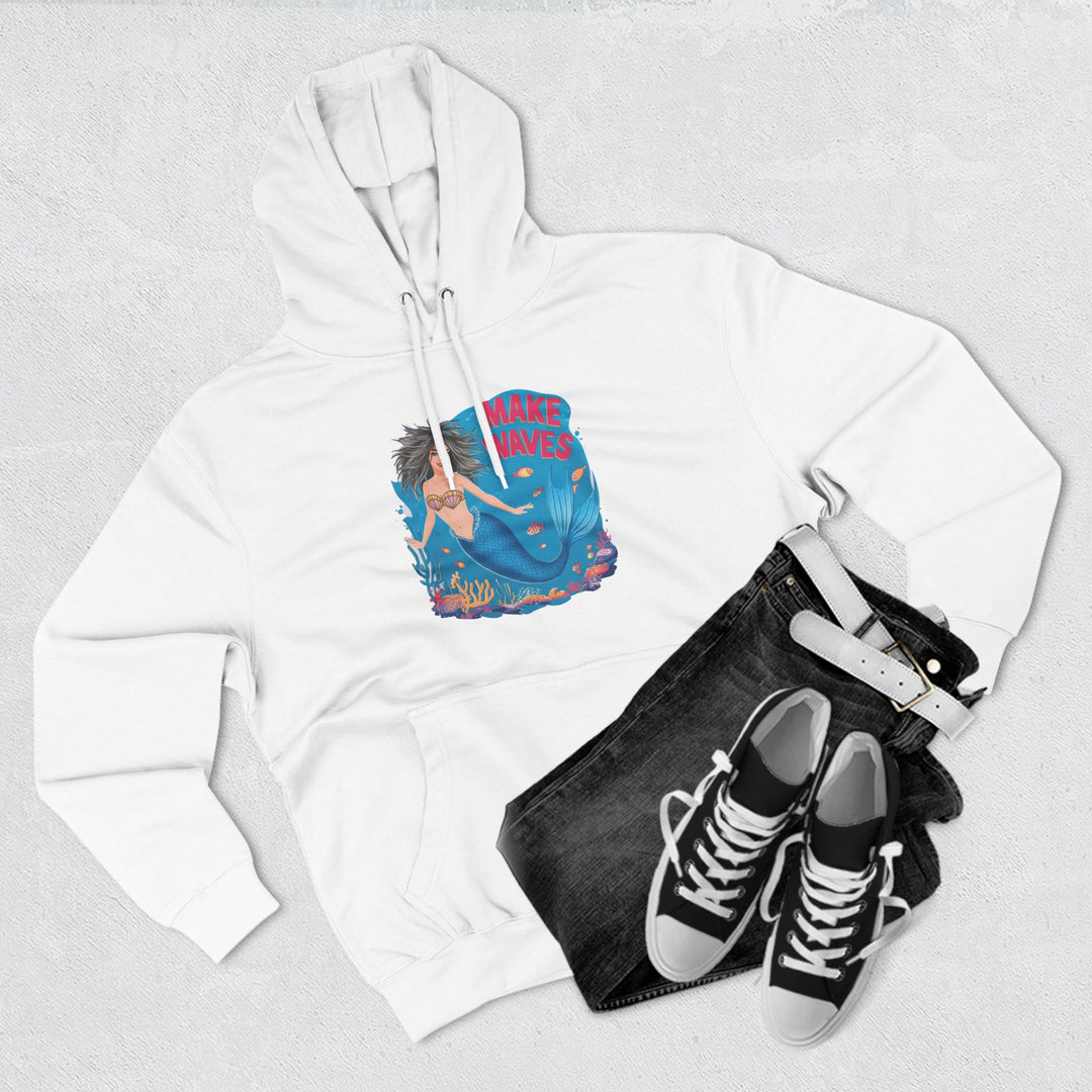 Three-Panel Fleece Hoodie - Make Waves