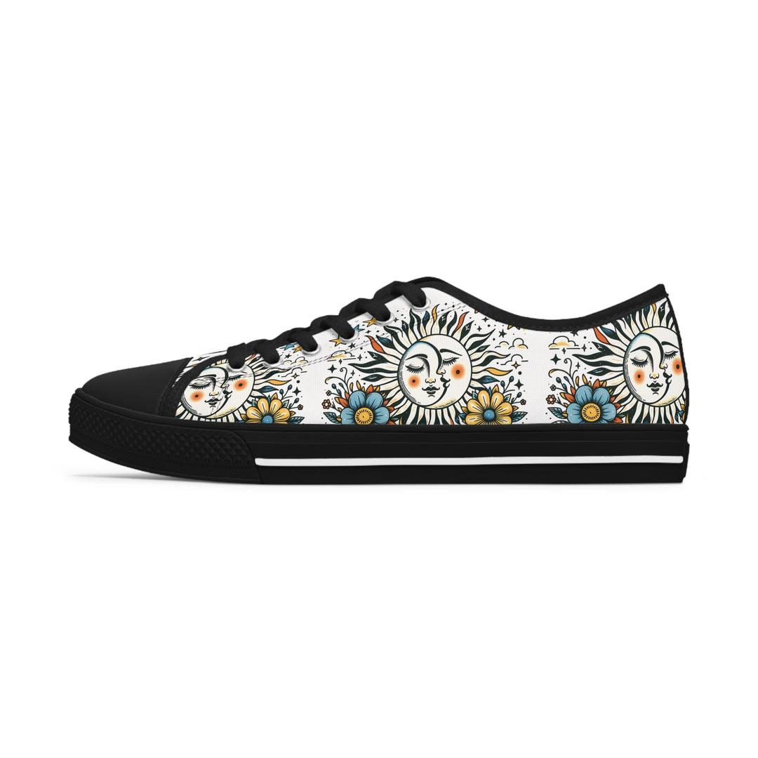 Women's Low Top Sneakers - Sun and Moon