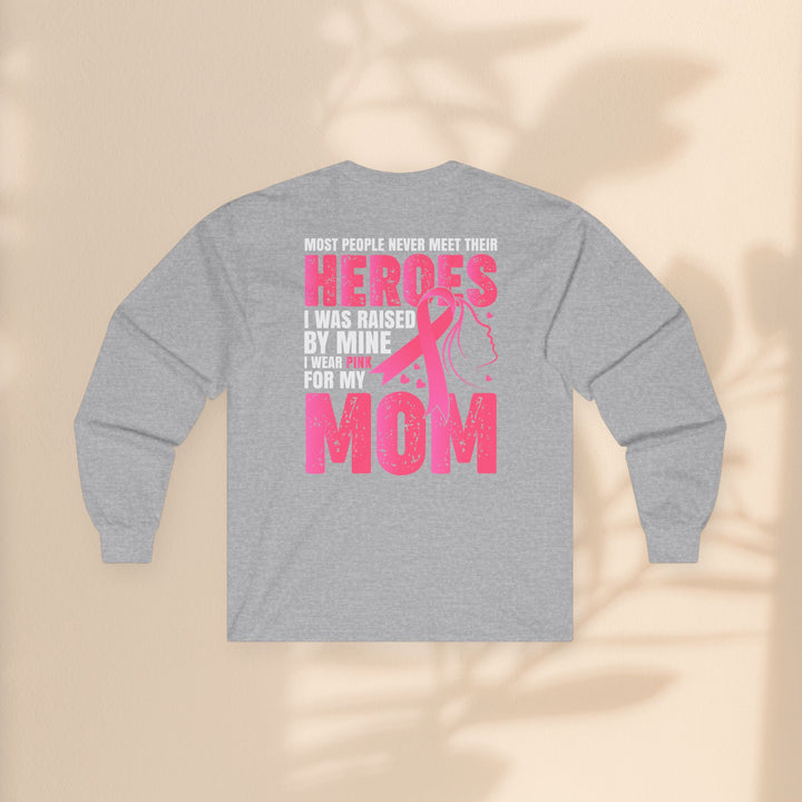 Hero Mom Cancer Survivor Long Sleeve Tee