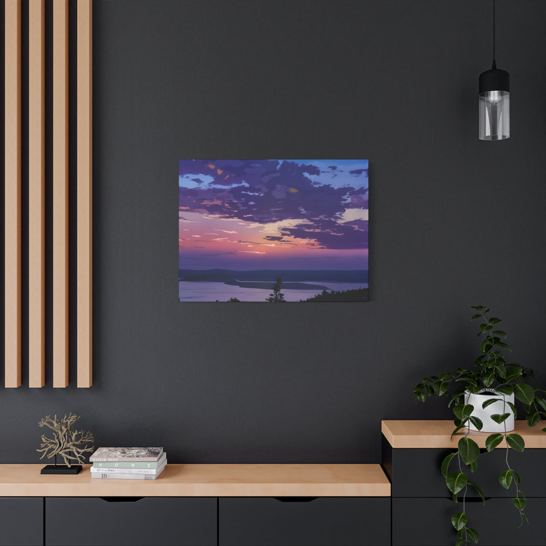 Elegant Sunset Canvas Print for Bedroom and Living Room