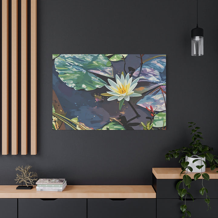 Water Lily Canvas Art Print – Nature Wall Décor
