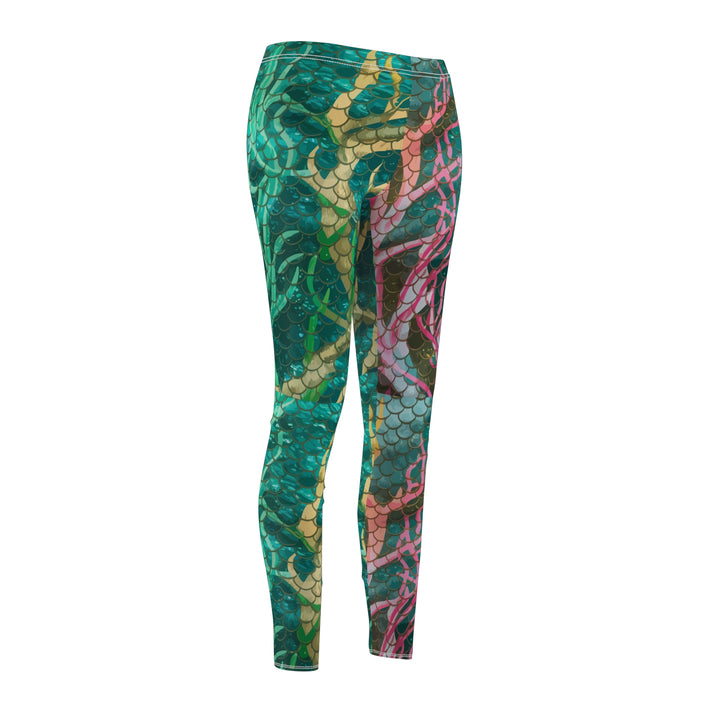 Women's Casual Leggings - Mermaid Scales Net