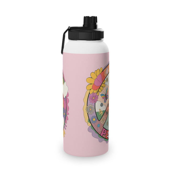 Stainless Steel Water Bottle, Sports Lid - Sign of Peace Coming