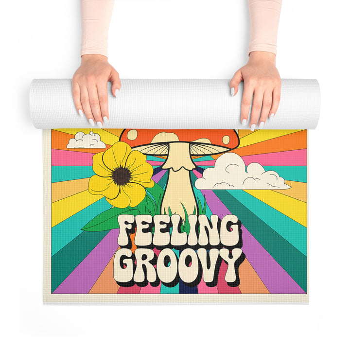 Foam Yoga Mat - Feeling Groovy