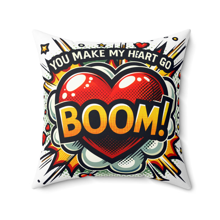 Spun Polyester Square Pillow - BOOM!