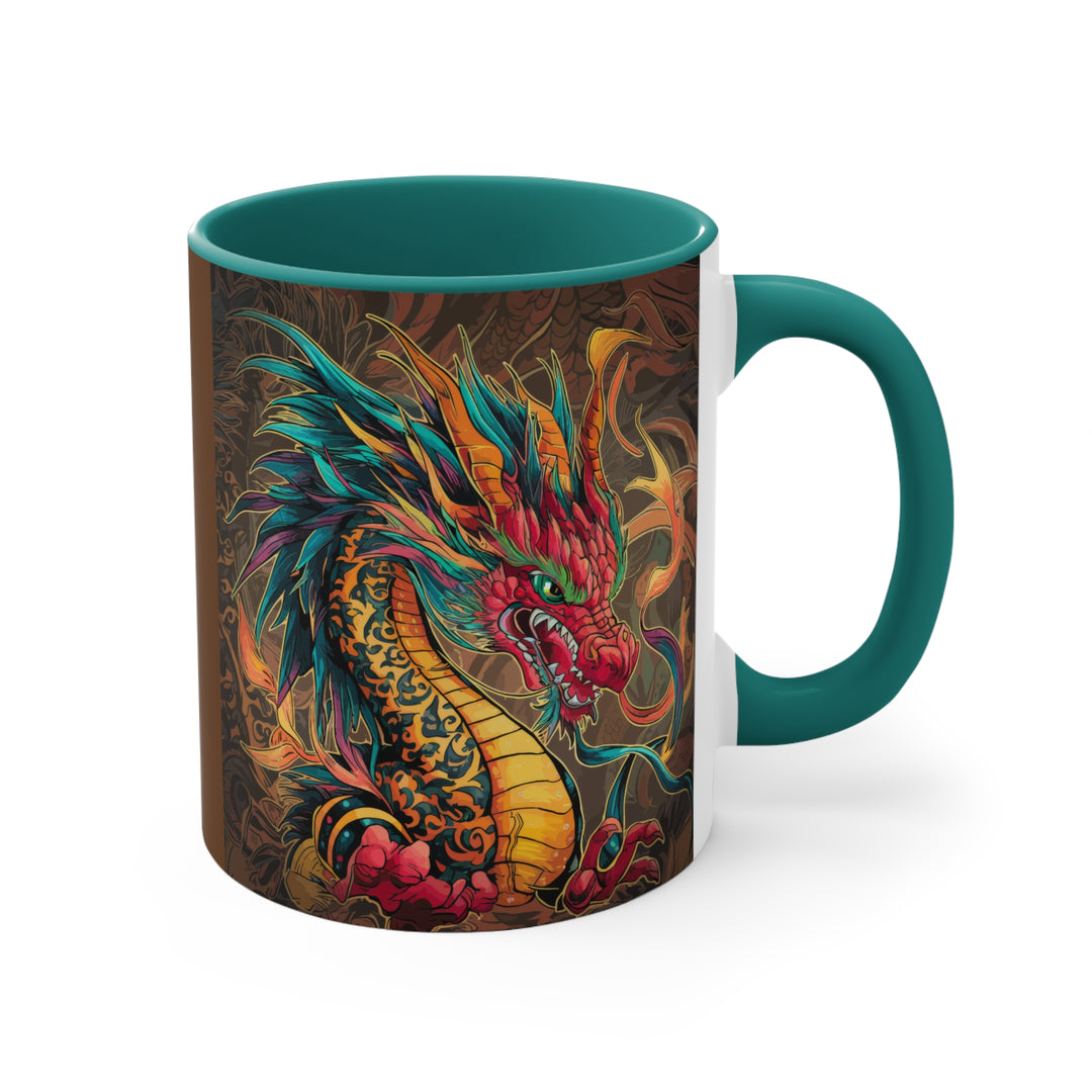 11oz Accent Mug - Fire Dragon