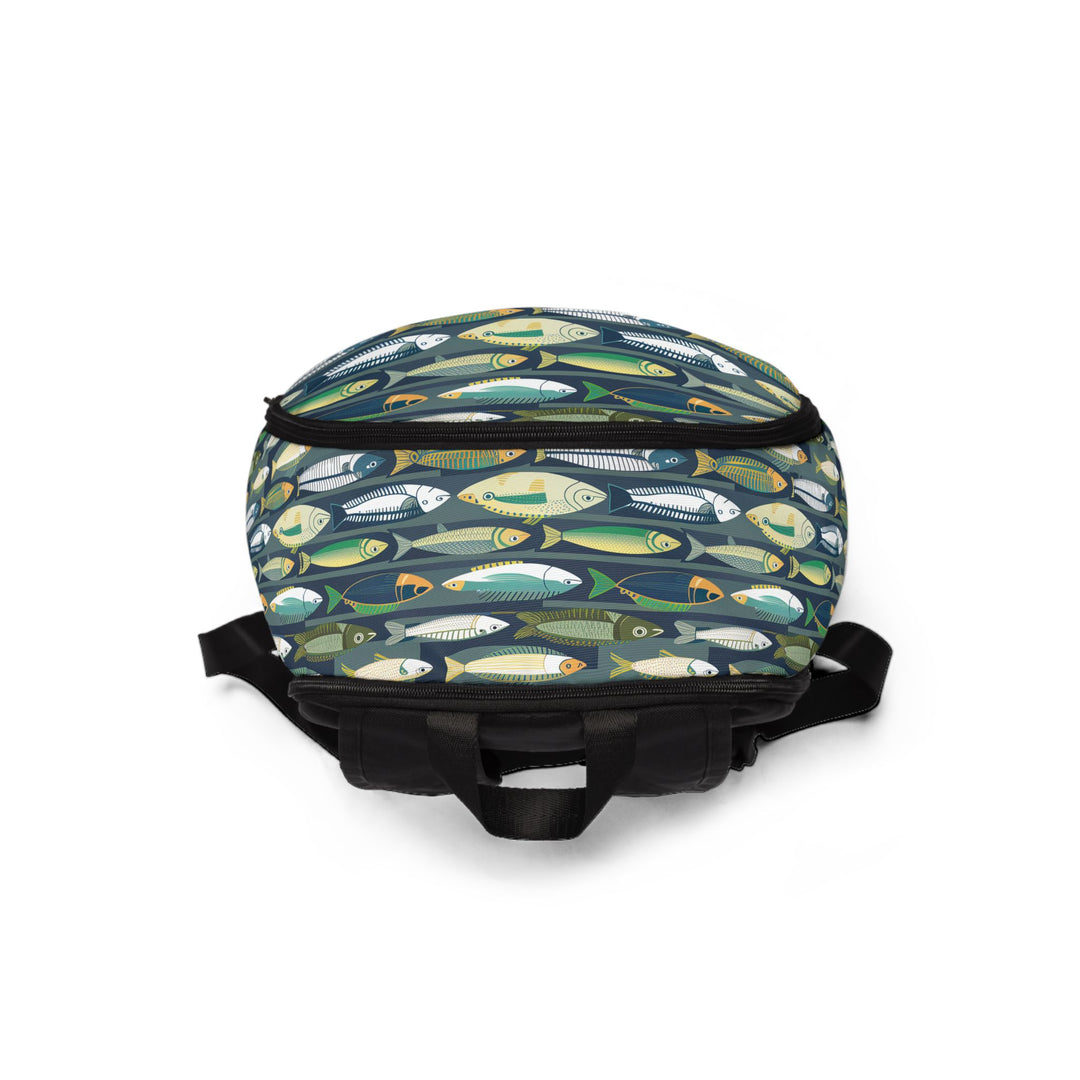 Unisex Fabric Backpack - Keeping It Reel Fish Line