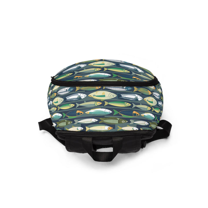 Unisex Fabric Backpack - Keeping It Reel Fish Line
