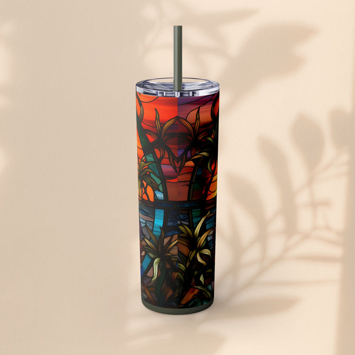 Skinny Tumbler with Straw, 20oz - Crabby