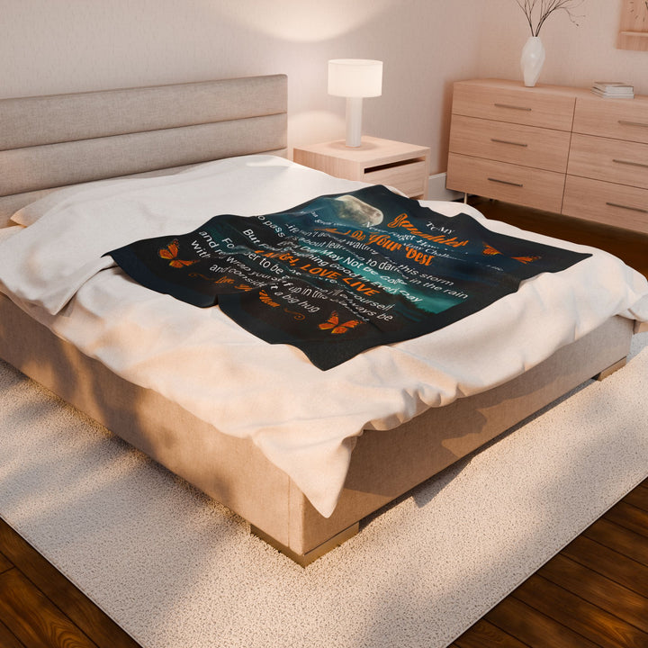 Velveteen Plush Blanket - Daughter Love Message