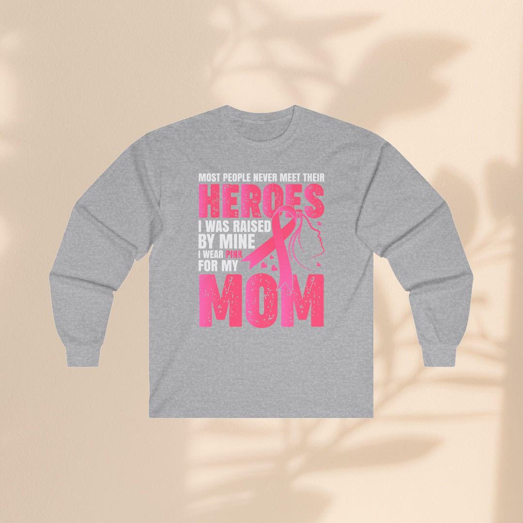 Hero Mom Cancer Survivor Long Sleeve Tee