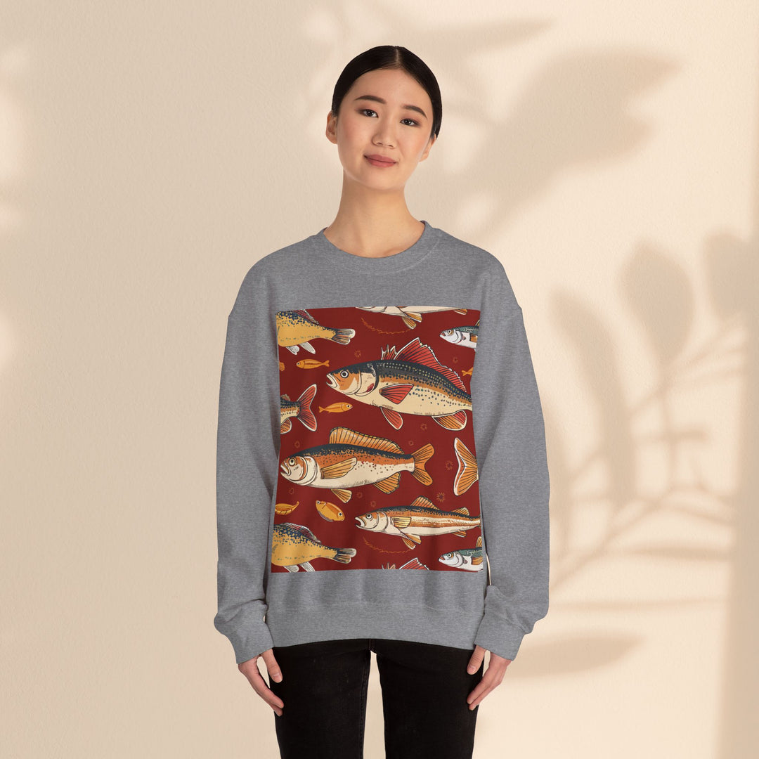 Unisex Heavy Blend™ Crewneck Sweatshirt - Red Fish