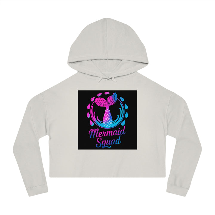 Women’s Cropped Hooded Sweatshirt - Mermaid Squad