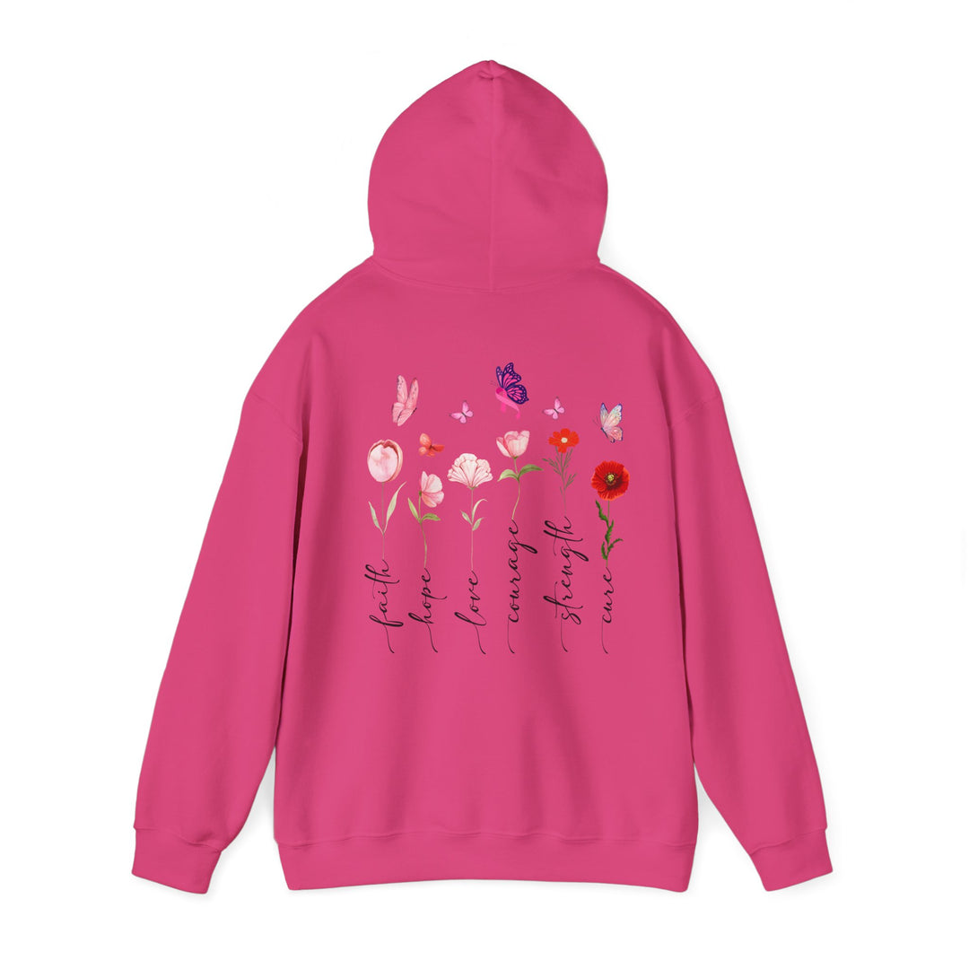 Hooded Sweatshirt Encouraging Faith, Hope, Cure for Cancer Patients