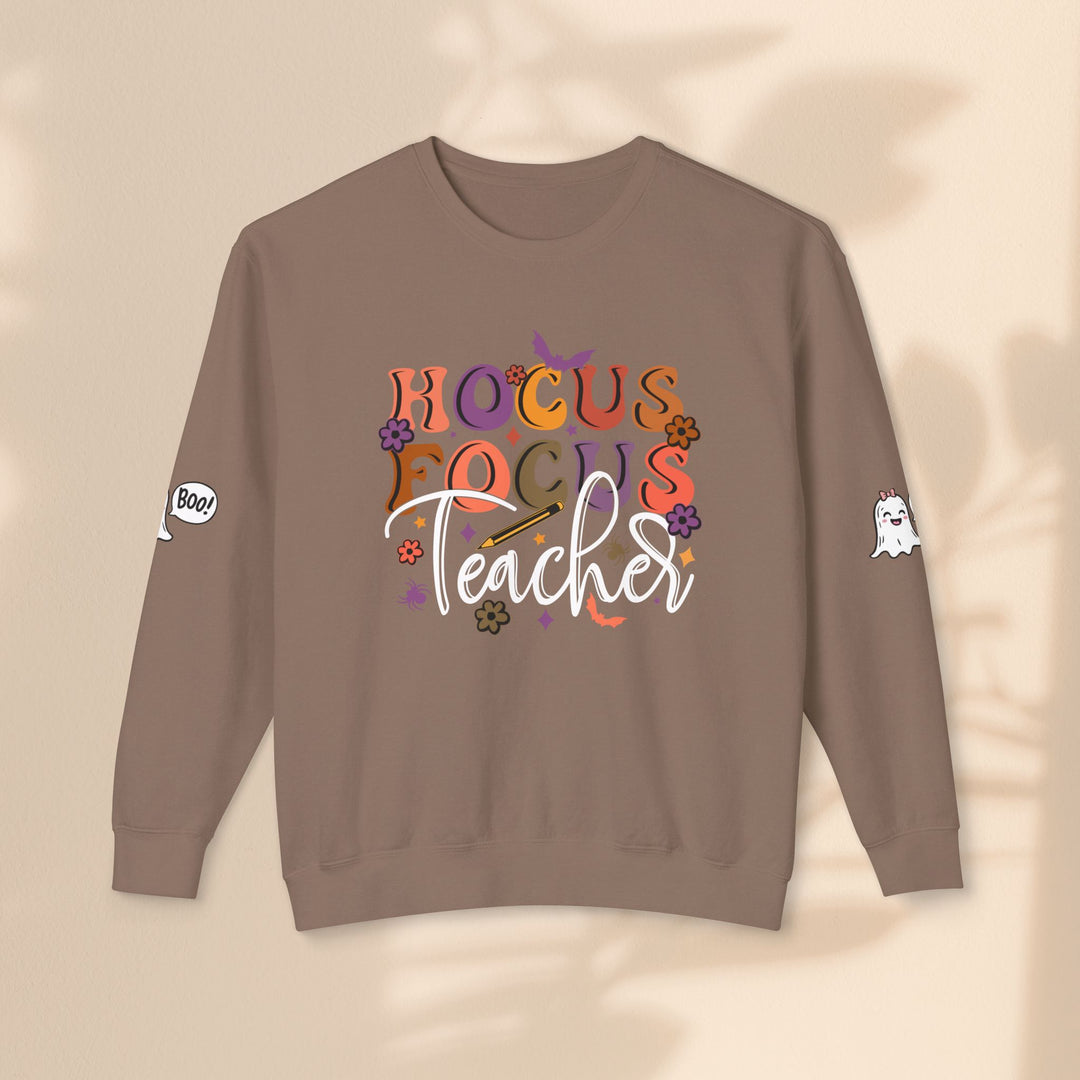 Unisex Lightweight Crewneck Sweatshirt - Hogus Focus Teacher