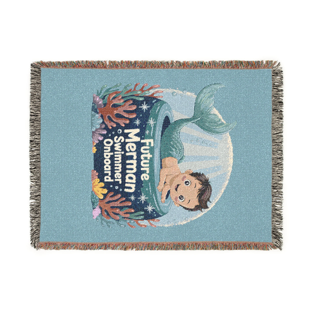 Cozy Future Merman Woven Blanket