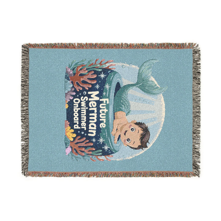Cozy Future Merman Woven Blanket