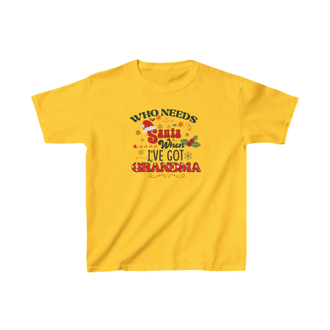 Kids Heavy Cotton™ Tee - Who Needs Santa When I Have Grandma