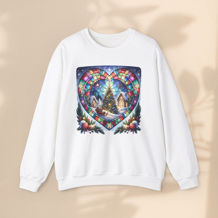 Unisex Heavy Blend™ Crewneck Sweatshirt - Christmas Tree Heart