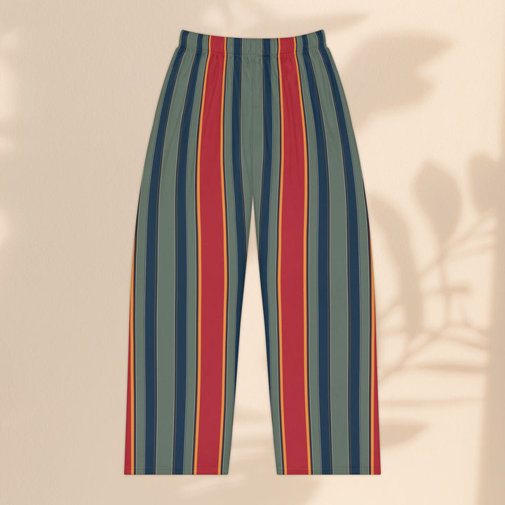 Sea Dragon Dreams Striped Lounge Pajama Pants — Wide-Leg Comfort