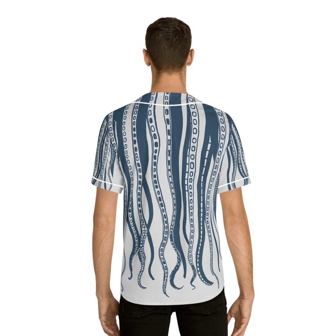 Men's Baseball Jersey (AOP) - Octopus