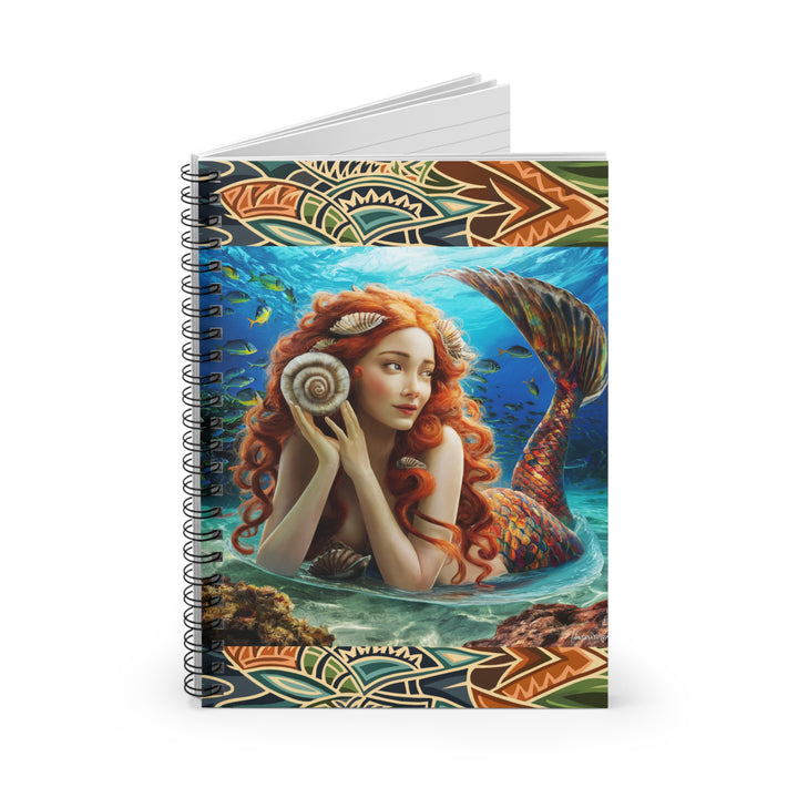 Spiral Notebook - Ruled Line - Tribal Under The Sea