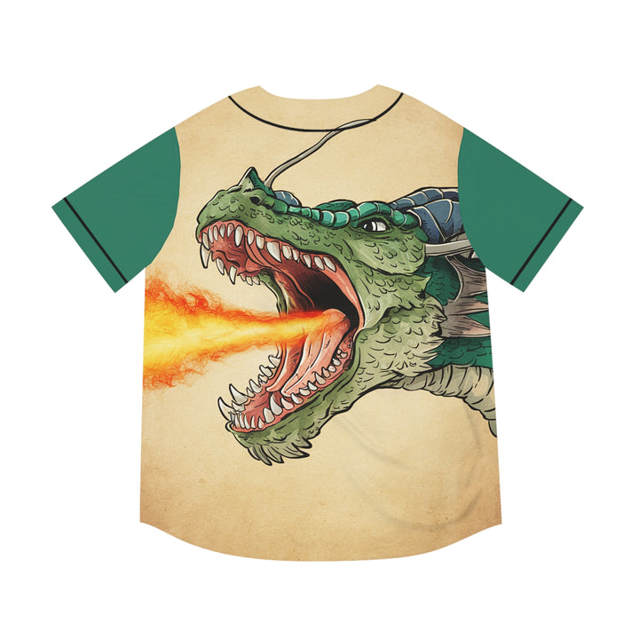 Men's Baseball Jersey - Fire Breathing Dragon