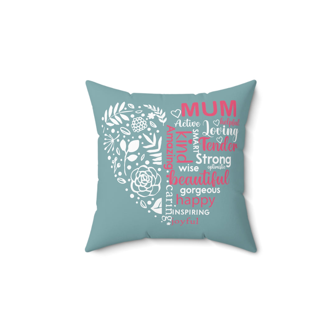 Inspirational Love Mum Pillow | Heart-Shaped Décor for Mother's Day