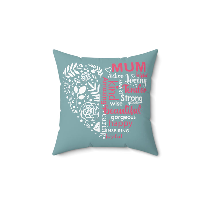 Inspirational Love Mum Pillow | Heart-Shaped Décor for Mother's Day