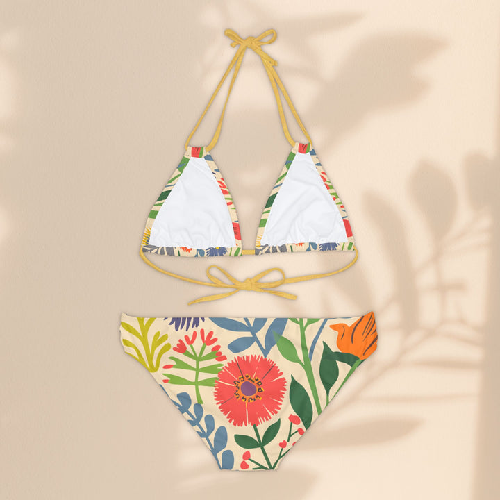 String Bikini Set - Bright Coastal Flowers