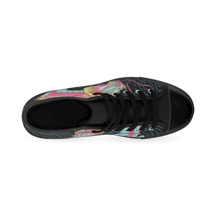 Women's Classic Sneakers - Sea Dragon Dreams Black