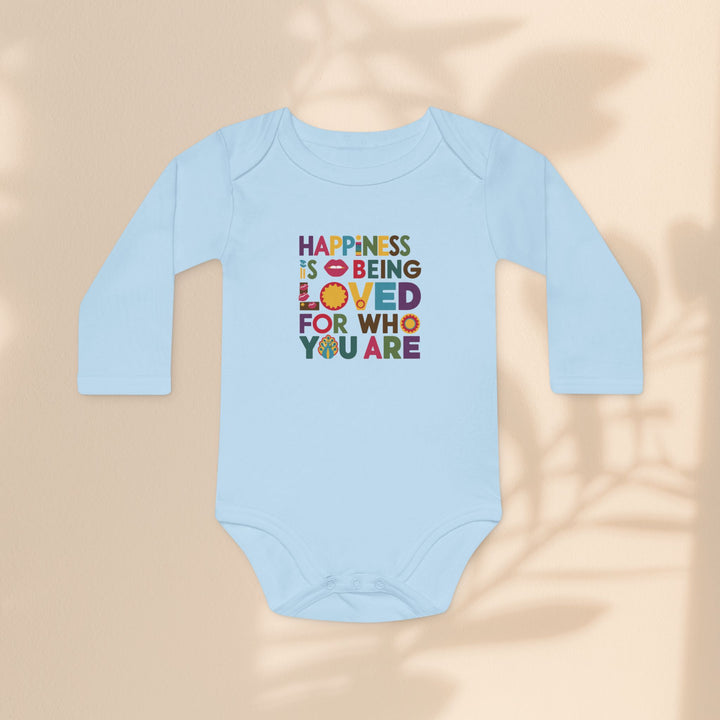 Baby Long-Sleeve Organic Bodysuit - Loved For Who You Are