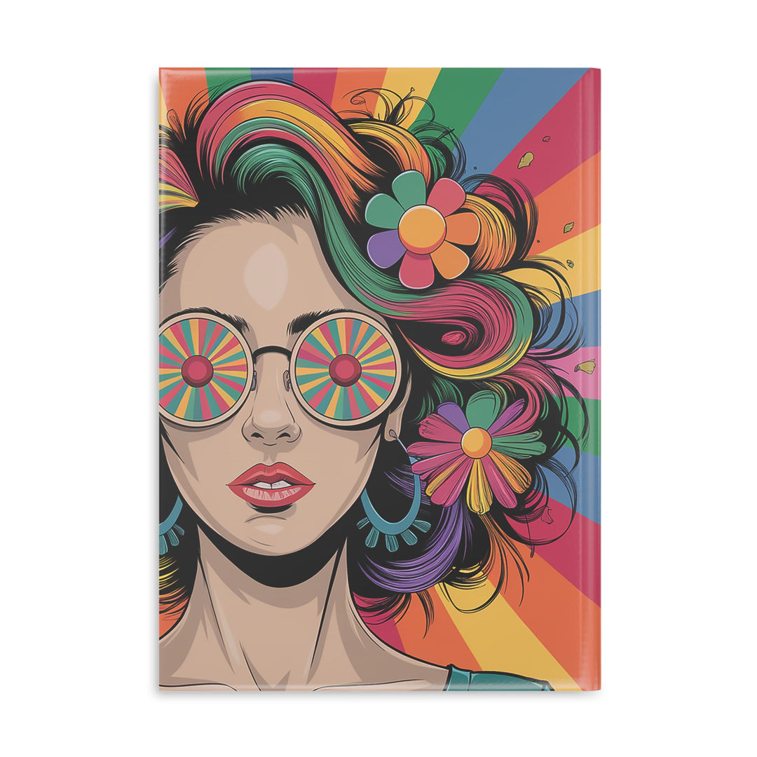 Hardcover Notebook with Puffy Covers - Hippie Girls