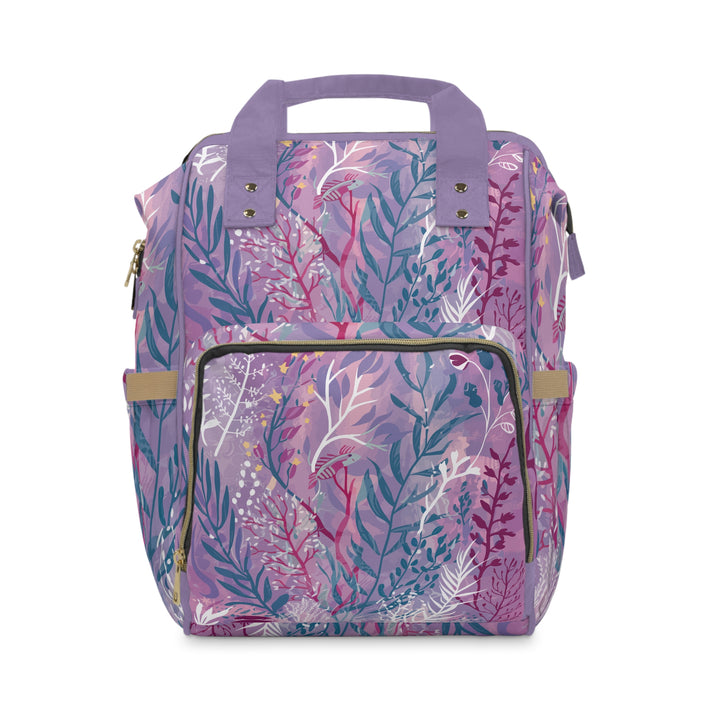 Multifunctional Diaper Backpack - Purple Seaweed