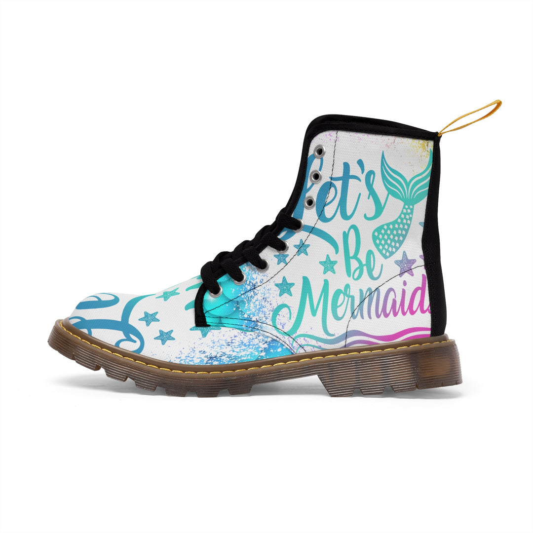 Women's Canvas Boots - Let's Be Mermaids